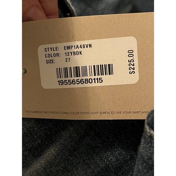 NWT AG Adriano Goldschmied Mari Crop Jeans •27• High-Rise Slim Straight $245 - Picture 8 of 10